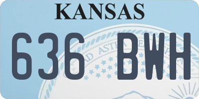 KS license plate 636BWH