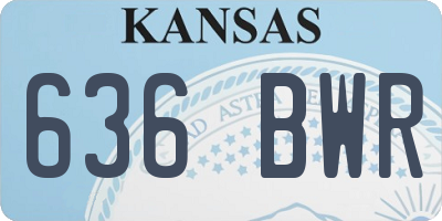 KS license plate 636BWR