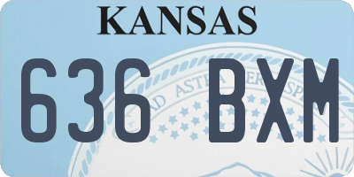 KS license plate 636BXM