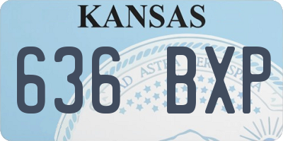 KS license plate 636BXP