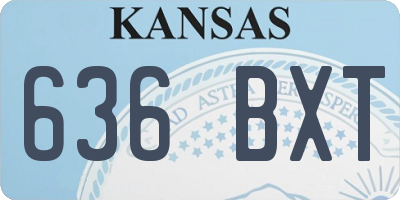 KS license plate 636BXT