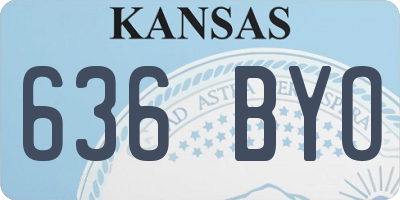 KS license plate 636BYO