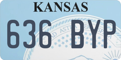 KS license plate 636BYP