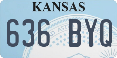 KS license plate 636BYQ