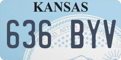 KS license plate 636BYV