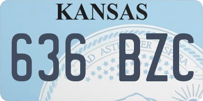 KS license plate 636BZC