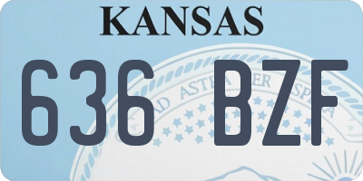 KS license plate 636BZF
