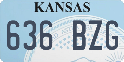 KS license plate 636BZG