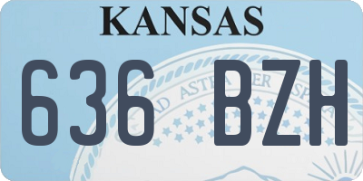 KS license plate 636BZH