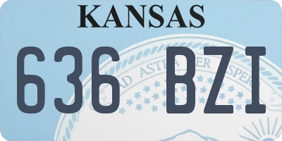 KS license plate 636BZI