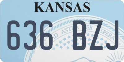 KS license plate 636BZJ