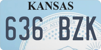 KS license plate 636BZK