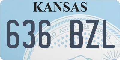 KS license plate 636BZL
