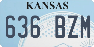 KS license plate 636BZM