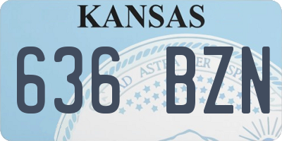 KS license plate 636BZN