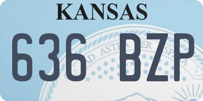 KS license plate 636BZP