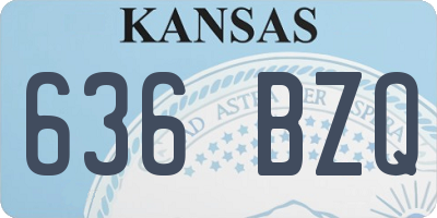 KS license plate 636BZQ