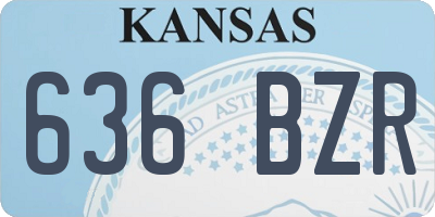 KS license plate 636BZR