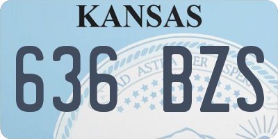 KS license plate 636BZS