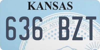 KS license plate 636BZT