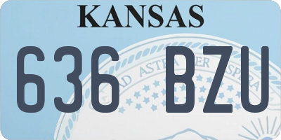 KS license plate 636BZU