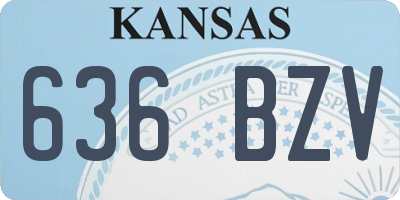 KS license plate 636BZV