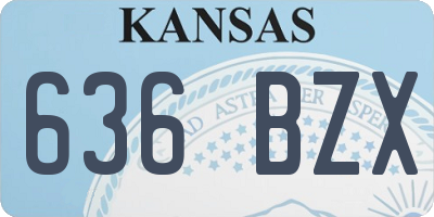 KS license plate 636BZX