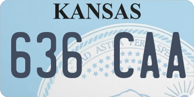 KS license plate 636CAA