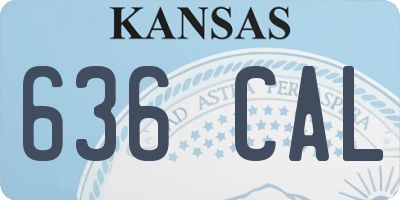 KS license plate 636CAL