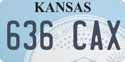 KS license plate 636CAX
