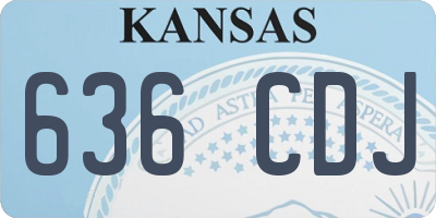 KS license plate 636CDJ