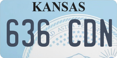 KS license plate 636CDN