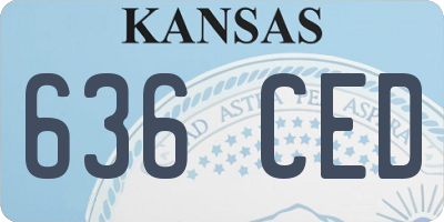KS license plate 636CED
