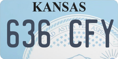 KS license plate 636CFY