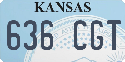 KS license plate 636CGT