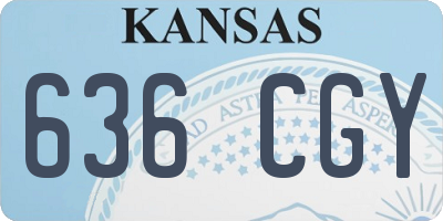 KS license plate 636CGY