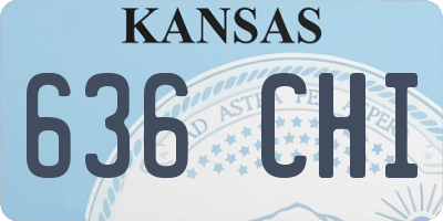 KS license plate 636CHI