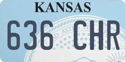 KS license plate 636CHR