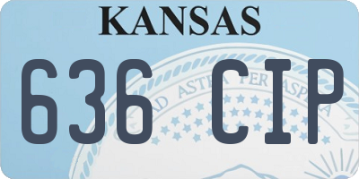 KS license plate 636CIP