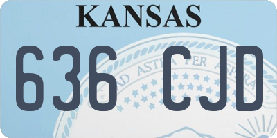 KS license plate 636CJD