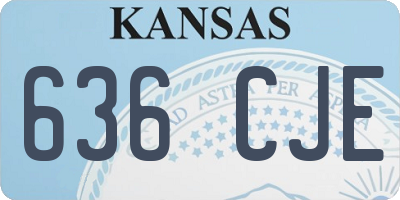 KS license plate 636CJE