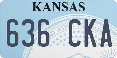KS license plate 636CKA