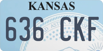 KS license plate 636CKF