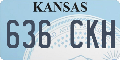 KS license plate 636CKH