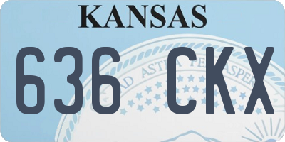KS license plate 636CKX