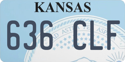 KS license plate 636CLF