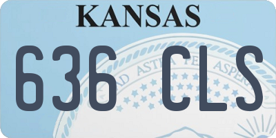 KS license plate 636CLS