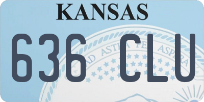 KS license plate 636CLU