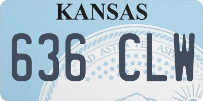 KS license plate 636CLW