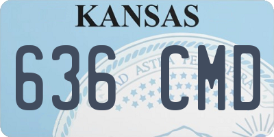 KS license plate 636CMD